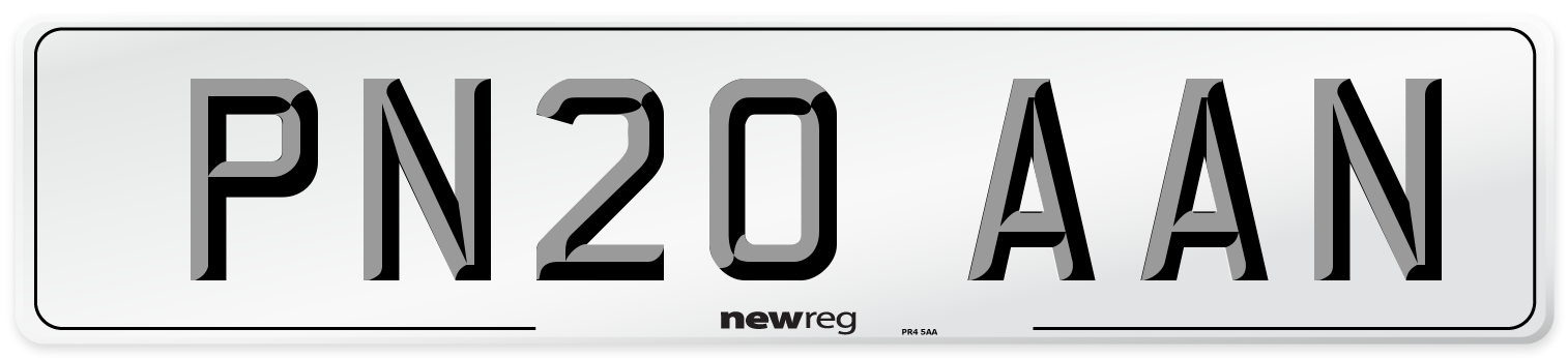 PN20 AAN Number Plate from New Reg
